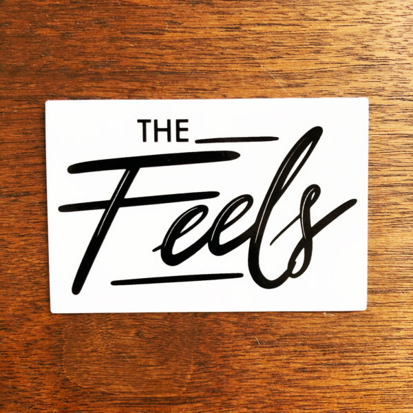 The Feels Logo Sticker in white
